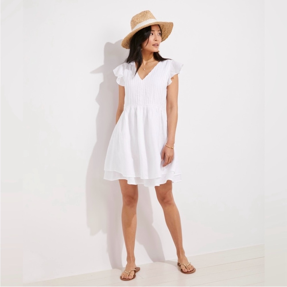 Vineyard Vines linen pintuck dress